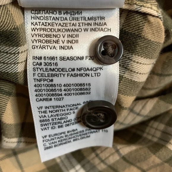 The North Face Long Sleeve Button Up Men’s Plaid Shirt Size Large - Picture 8 of 9